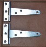 4" - 100mm Light Duty Zinc Plated Tee Hinges for Sheds, Avery, Kennel, Rabbit Hutches (121A-4")